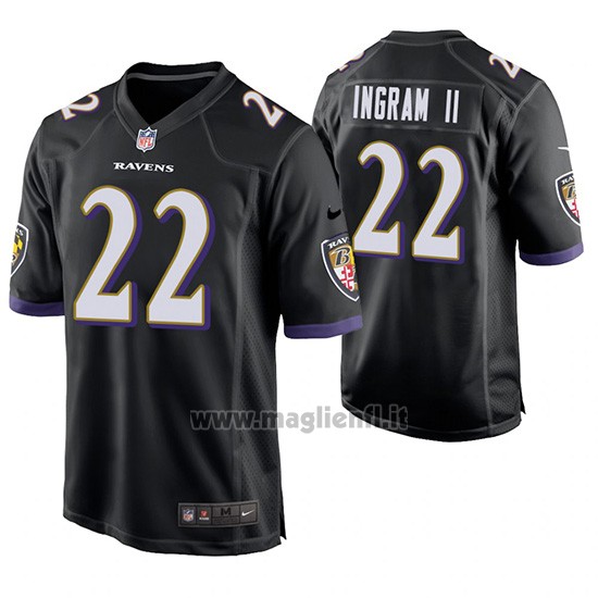 Maglia NFL Game Baltimore Ravens Mark Ingram Jr. Nero